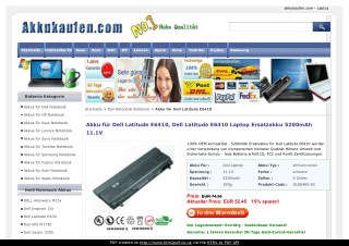 Akku fÃ¼r Dell Latitude E6410, Dell Latitude E6410 Laptop Ersatzakku