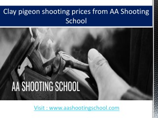 Clay Pigeon Shooting Prices from AA Shooting School, Dorset,UK