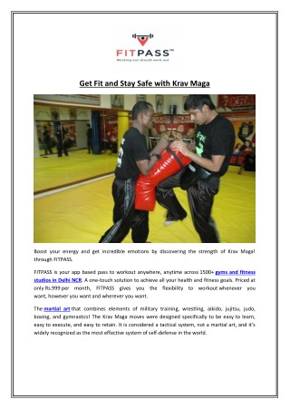 Get Fit and Stay Safe with Krav Maga