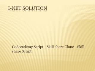 Codecademy Script | Skill share Clone - Skill share Script