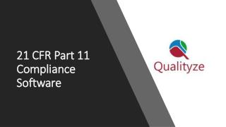 21 CFR Part 11 Compliance Software