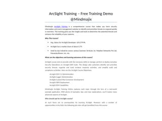 ArcSight Training - Online Certification Course