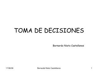 TOMA DE DECISIONES