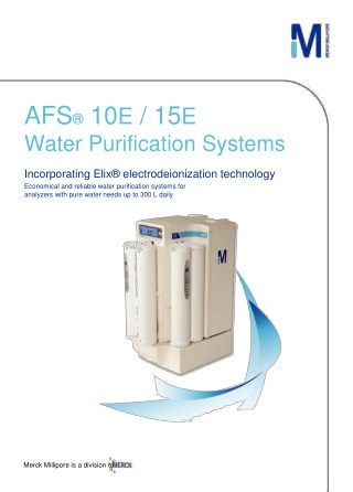 AFS 10E 15E WATER PURIFICATION SYSTEMS