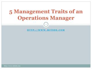 5 Management Traits of an Operations Manager | Correspondence MBA Courses | MIT School of Distance Education