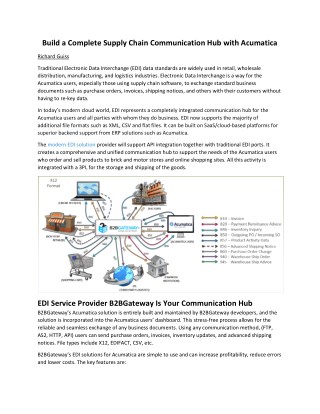 Build a Complete Supply Chain Communication Hub with Acumatica