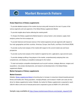 dietary supplement market demand high in young people folks reports said