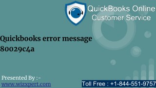 Quickbooks error message 80029c4a