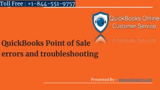 QuickBooks Point of Sale errors and troubleshooting