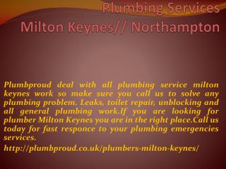 Plumbing Services Northampton