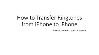 How to Transfer Ringtones from Old iPhone to New iPhone
