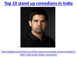 Find top 10 stand up comedians in india