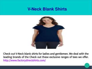 V-Neck Blank Shirts
