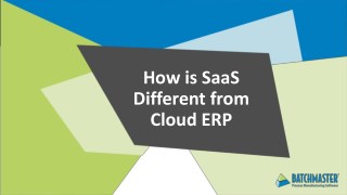 How is SaaS Different From Cloud ERP