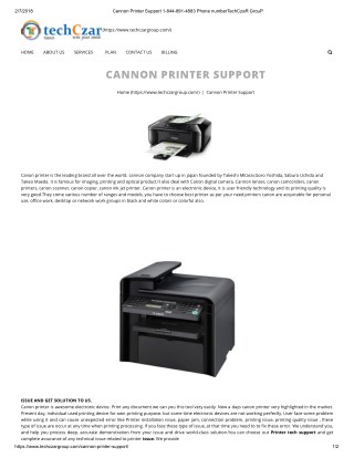 Here is cannon printer customer service 1844-891-4883