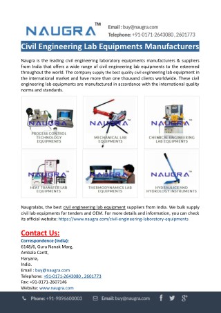 Civil Lab Instruments Manufacturers