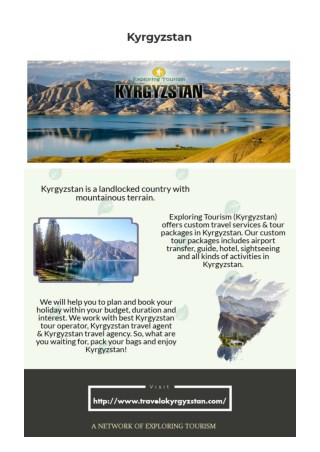 Exploring Tourism: Kyrgyzstan tour operator & Kyrgyzstan travel agent