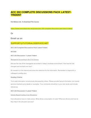 ACC 202 COMPLETE DISCUSSIONS PACK LATEST-TRIDENT