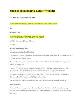 ACC 202 DISCUSSION 2 LATEST-TRIDENT