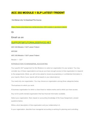 ACC 202 MODULE 1 SLP LATEST-TRIDENT