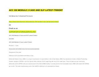 ACC 202 MODULE 2 CASE AND SLP LATEST-TRIDENT