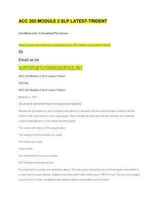 ACC 202 MODULE 2 SLP LATEST-TRIDENT