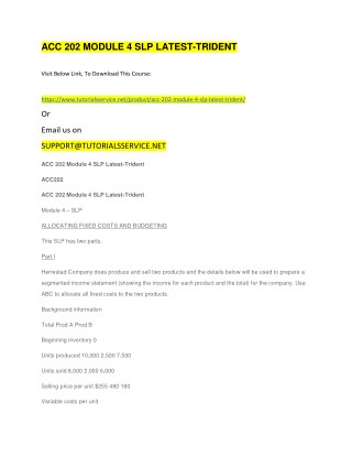 ACC 202 MODULE 4 SLP LATEST-TRIDENT