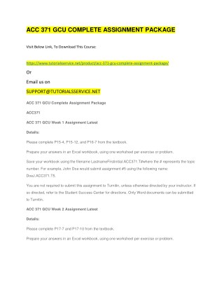 ACC 371 GCU COMPLETE ASSIGNMENT PACKAGE