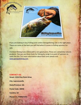Fishing lures online