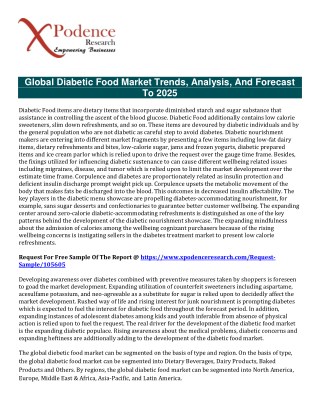 Research focused on the Diabetic Food Market analysis, 2017â€“2025