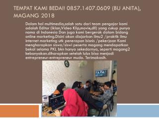 TEMPAT KAMI BEDA!! 0857.1407.0609 (Bu Anita), tempat pkl di daerah depok