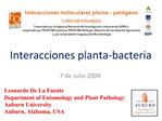 Interacciones planta-bacteria 7 de Julio 2009