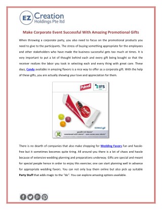 Make Corporate Event Successful With Amazing Promotional Gifts