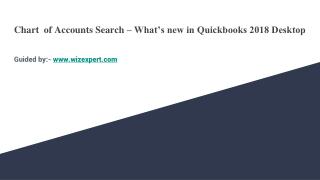 Chart of Accounts Search â€“ Whatâ€™s new in Quickbooks 2018 Desktop