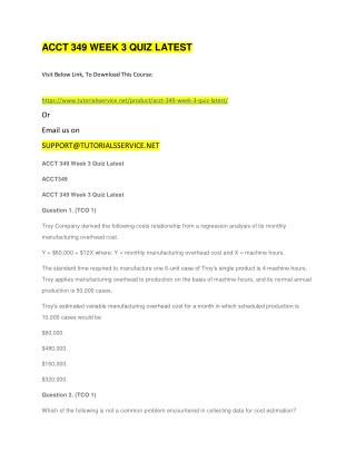 ACCT 349 WEEK 3 QUIZ LATEST