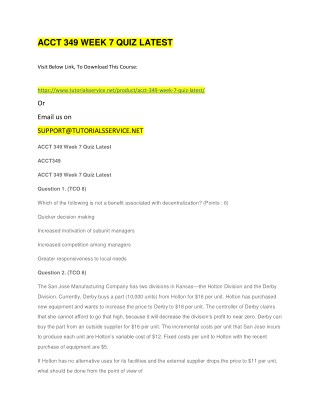 ACCT 349 WEEK 7 QUIZ LATEST