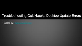 Troubleshooting QuickBooks Desktop Update Errors