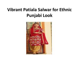 Vibrant patiala salwar for ethnic punjabi look