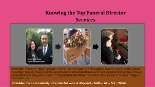 Knowing the Top Funeral Director Services