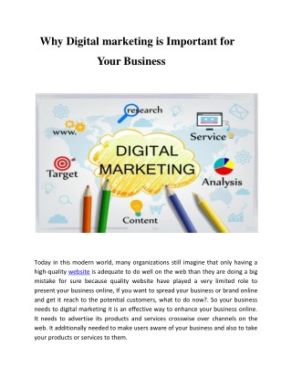 Why Digital marketing is Important for Your Business