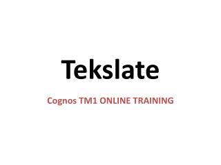 Cognos TM1 Training online