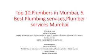 Top 10 Plumbers in Mumbai, 5 Best Plumbing services,Plumber services Mumbai