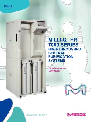 Milli-Q HR 7000 LAB WATER PURIFICATION SYSTEM