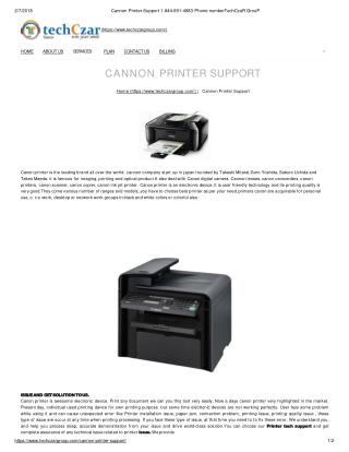 cannon printer support 1844-891-4883 phone number