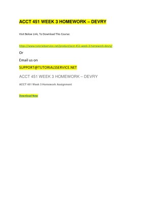 ACCT 451 WEEK 3 HOMEWORK â€“ DEVRY