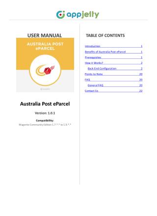 Magento Australia Post eParcel Extension, Official Partner AusPost