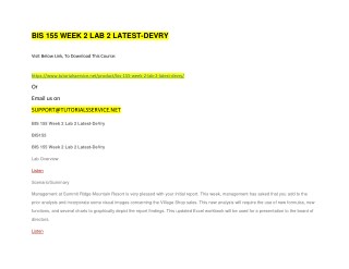 BIS 155 WEEK 2 LAB 2 LATEST-DEVRY