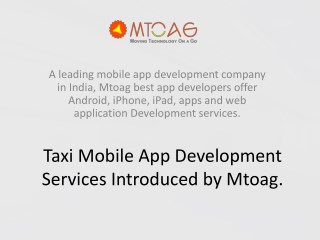 Taxi Mobile App Design Development
