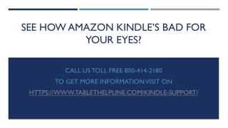 See How Amazon Kindleâ€™s bad for your eyes?
