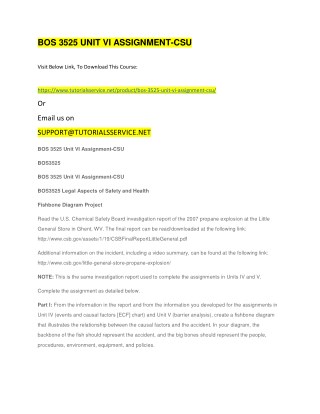 BOS 3525 UNIT VI ASSIGNMENT-CSU